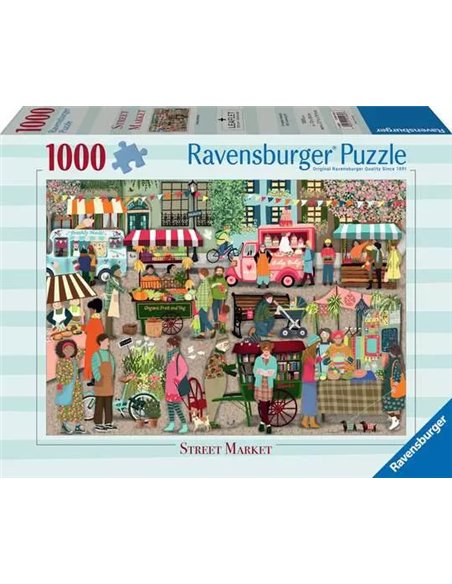 Puzzle 1000 pièces - Marché de rue - ravensburger