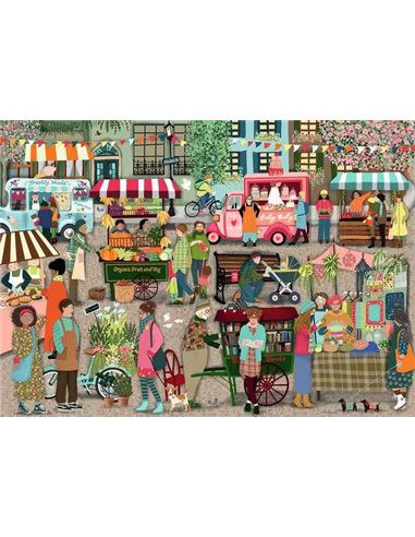 Puzzle 1000 pièces - Marché de rue - ravensburger