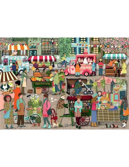 Puzzle 1000 pièces - Marché de rue - ravensburger