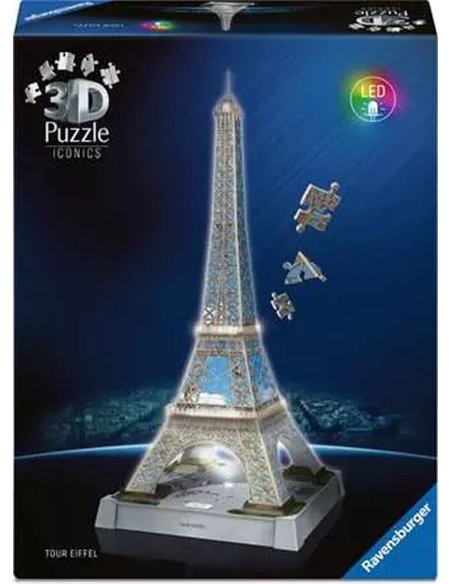 Puzzle 3D Tour Eiffel illuminée - 216 pièces - ravensburger