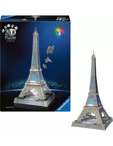 Puzzle 3D Tour Eiffel illuminée - 216 pièces - ravensburger