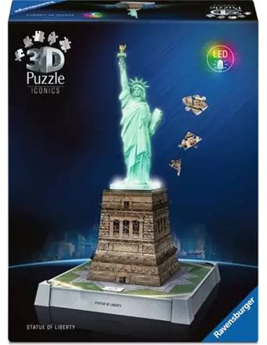 Puzzle 3D Statue de la Liberté illuminée - 108 pièces - ravensburger