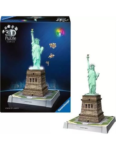 Puzzle 3D Statue de la Liberté illuminée - 108 pièces - ravensburger