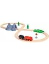 Circuit de train en bois - BRIO World Circuit Locomotive à piles à vapeur