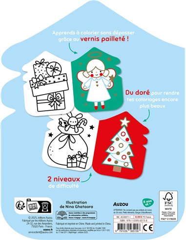 JE COLORIE SANS DÉPASSER - NOËL - auzou