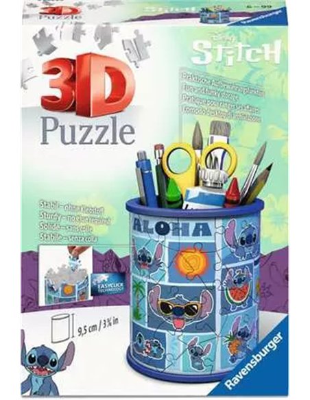 Puzzle 3D Pot crayons Stitch Disney - ravensburger