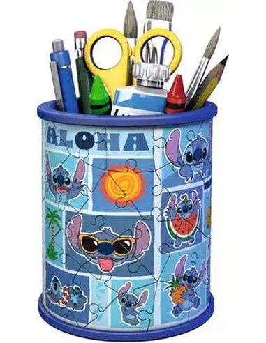Puzzle 3D Pot crayons Stitch Disney - ravensburger