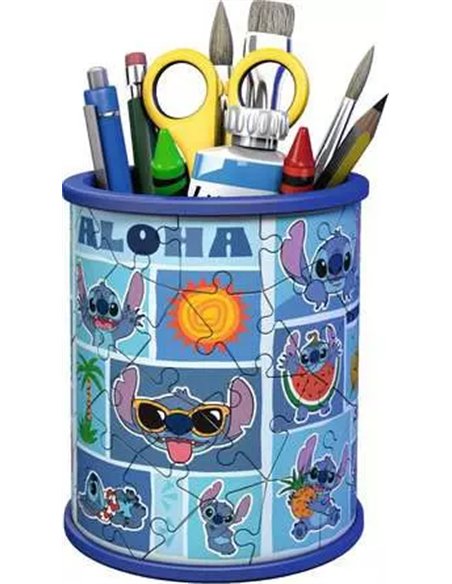 Puzzle 3D Pot crayons Stitch Disney - ravensburger