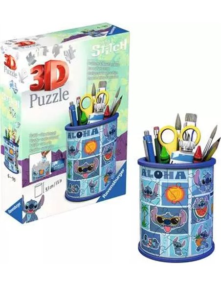 Puzzle 3D Pot crayons Stitch Disney - ravensburger