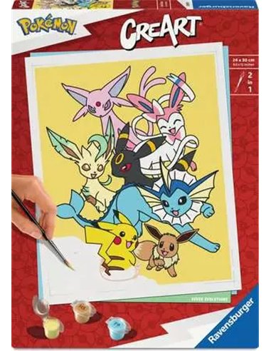 CreArt - 24x30cm - POKEMON Pikachu & Evoli