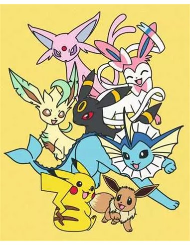 CreArt - 24x30cm - POKEMON Pikachu & Evoli