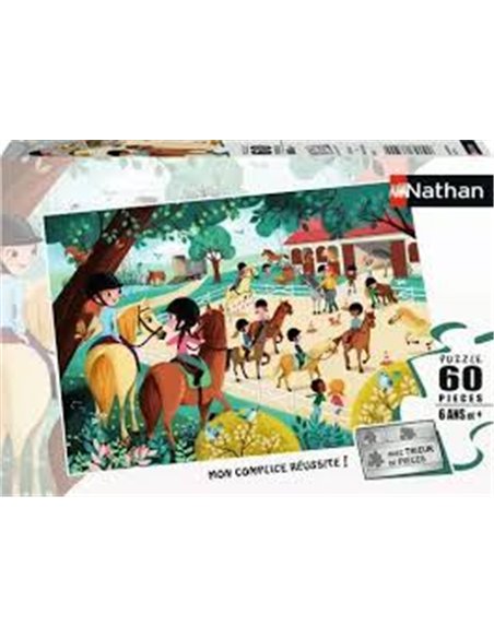 Puzzle Bienvenue au centre équestre 60p - nathan