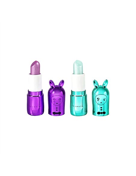 NOËL RAINBOW - Duo baumes à lèvres cupcake - cassis - INUWET