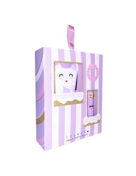 Coffret LI : Crème mains fleur de coton - baume guimauve - INUWET