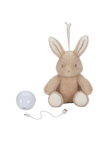 Peluche musicale et lumineuse Lapin - Newborn - little dutch
