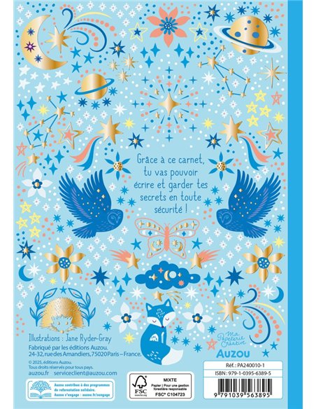 MA PAPETERIE CRÉATIVE - MON CARNET SECRET BIJOU SCINTILLANT - Auzou