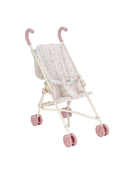 Poussette pour poupée en métal flowers - little dutch