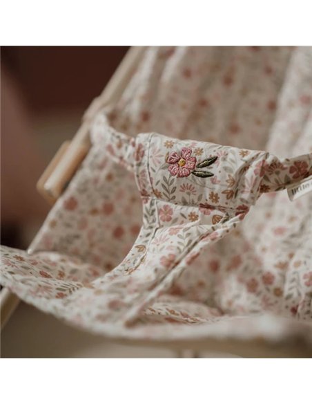 Poussette pour poupée en métal flowers - little dutch