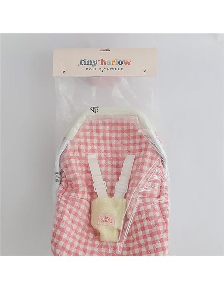 Tiny harlow - cosy siège auto pour bébé - vichy rose