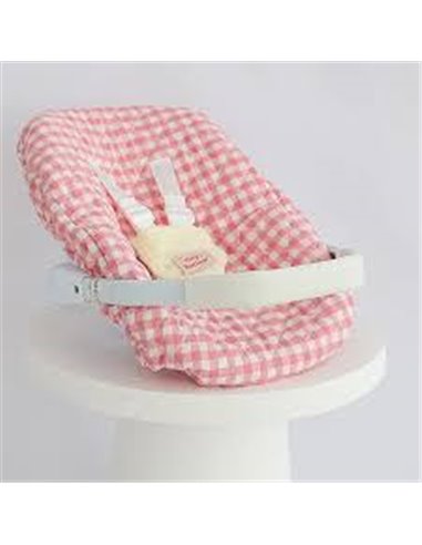 Tiny harlow - cosy siège auto pour bébé - vichy rose