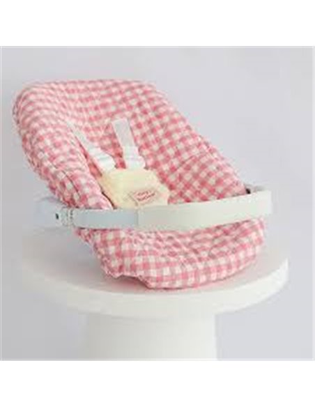 Tiny harlow - cosy siège auto pour bébé - vichy rose
