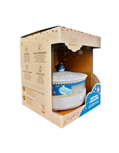 Veilleuse - Projecteur d'Etoiles Ocean 14 Cm - Musical - Détection des Pleurs - Rechargeable USB - trousselier