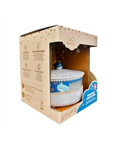 Veilleuse - Projecteur d'Etoiles Ocean 14 Cm - Musical - Détection des Pleurs - Rechargeable USB - trousselier