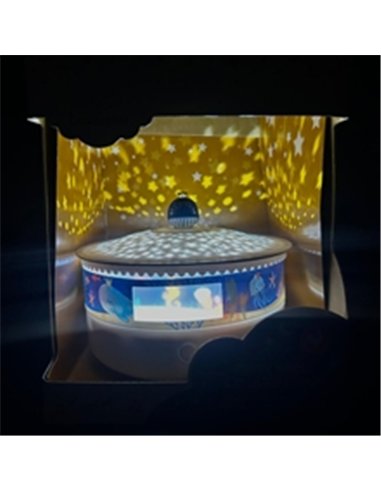Veilleuse - Projecteur d'Etoiles Ocean 14 Cm - Musical - Détection des Pleurs - Rechargeable USB - trousselier