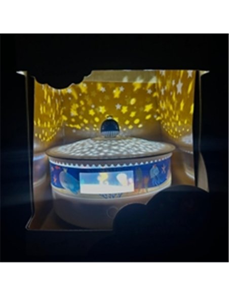 Veilleuse - Projecteur d'Etoiles Ocean 14 Cm - Musical - Détection des Pleurs - Rechargeable USB - trousselier