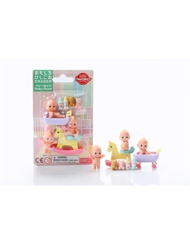 IWAKO - puzzle gommes - chambre de bébé