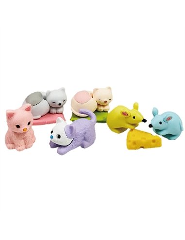 IWAKO puzzle gommes - Chat et Souris