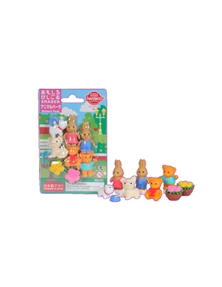 IWAKO puzzle gommes - les animaux du parc