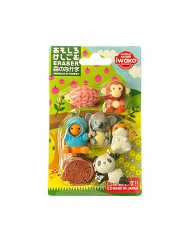 IWAKO puzzle gommes - Les animaux de la forêt