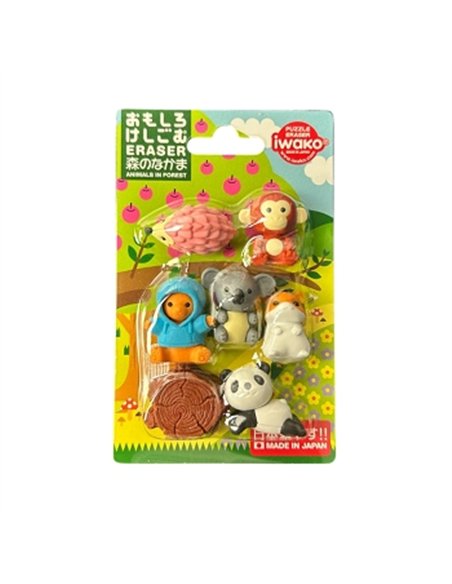 IWAKO puzzle gommes - Les animaux de la forêt