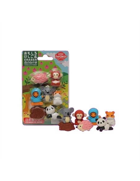 IWAKO puzzle gommes - Les animaux de la forêt