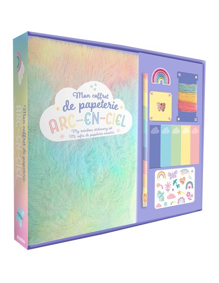MA PAPETERIE CRÉATIVE - MON COFFRET PAPETERIE ARC-EN-CIEL - Auzou