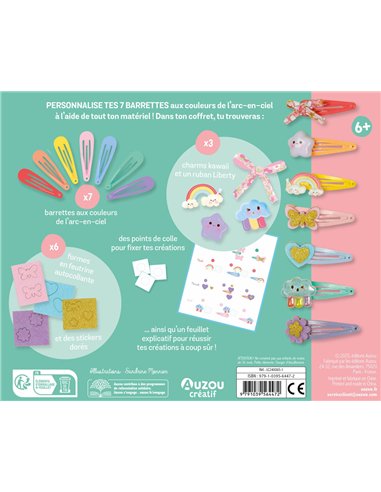 MON COFFRET D'ARTISTE - MON SEMAINIER DE BARRETTES ARC-EN-CIEL - auzou