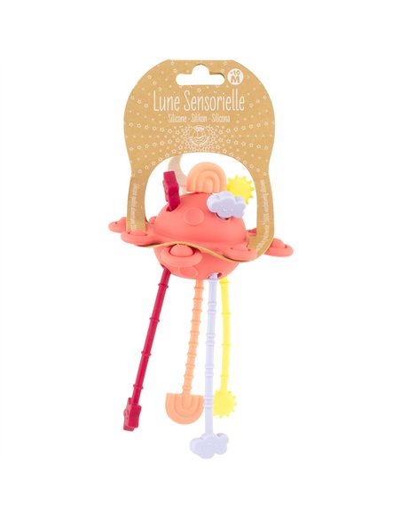 JOUET D'ÉVEIL LUNE : ROUGE BRIQUE SILICONE - Ulysse