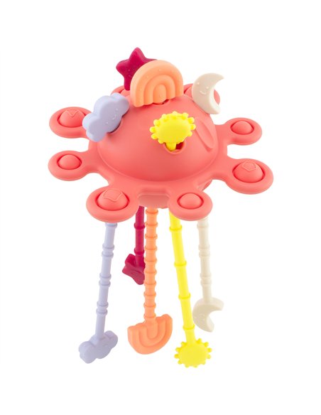 JOUET D'ÉVEIL LUNE : ROUGE BRIQUE SILICONE - Ulysse
