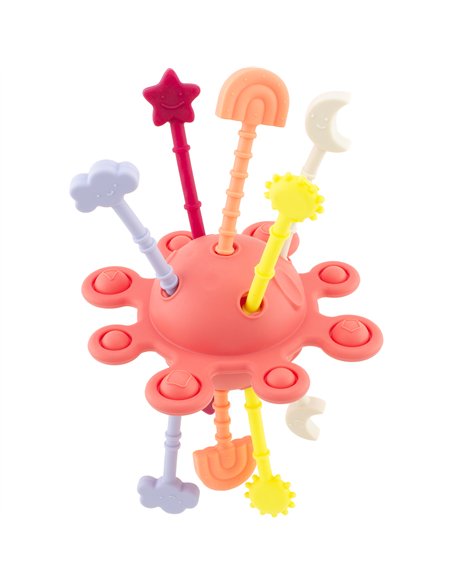 JOUET D'ÉVEIL LUNE : ROUGE BRIQUE SILICONE - Ulysse