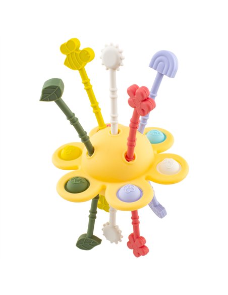 JOUET D'ÉVEIL LUNE SENSORIELLE JAUNE SILICONE - Ulysse