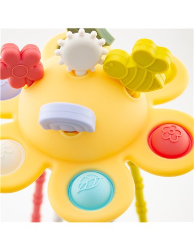 JOUET D'ÉVEIL LUNE SENSORIELLE JAUNE SILICONE - Ulysse