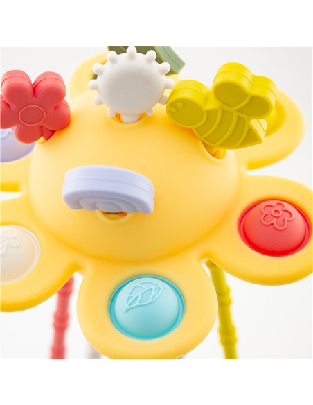JOUET D'ÉVEIL LUNE SENSORIELLE JAUNE SILICONE - Ulysse