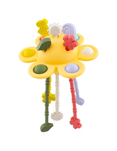 JOUET D'ÉVEIL LUNE SENSORIELLE JAUNE SILICONE - Ulysse