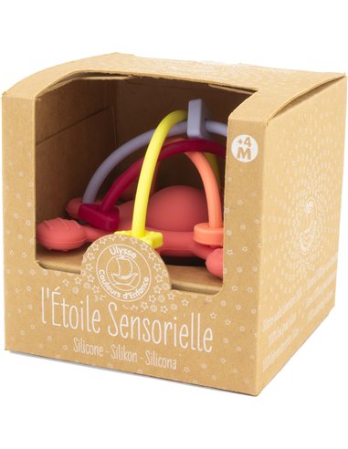ANNEAU DE DENTITION ÉTOILE SENSORIELLE : ROUGE BRIQUE SILICONE - Ulysse