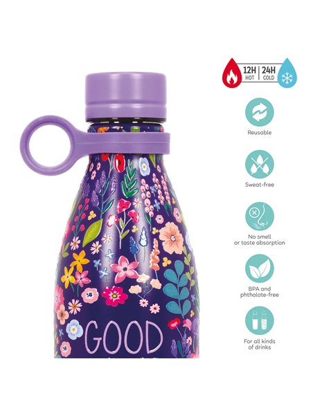 HOT & COLD - GOURDE THERMIQUE - FLOWERS 800ml - Legami