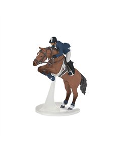 CHEVAL DE SAUT D'OBSTACLE ET SON CAVALIER - papo
