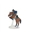 CHEVAL DE SAUT D'OBSTACLE ET SON CAVALIER - papo