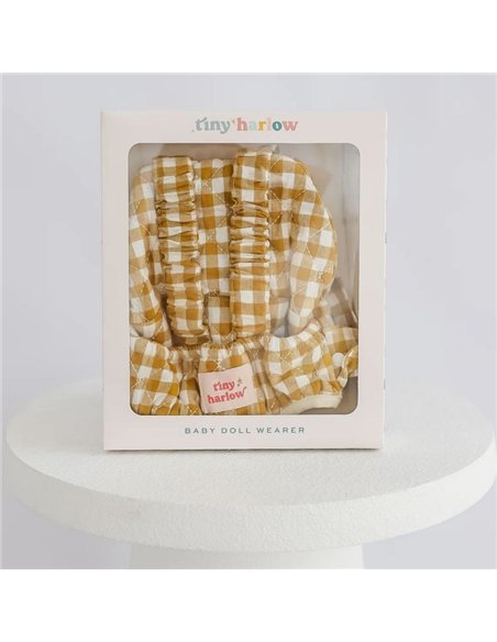 Tiny Harlow - Porte bébé pour poupée Vichy Camel