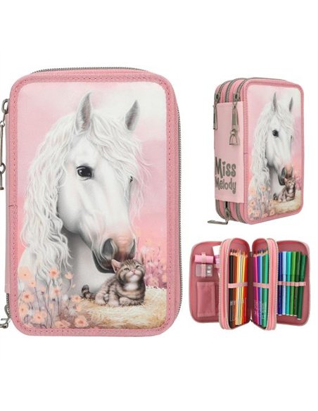 Miss Melody trousse à crayons 3 compartiments TRUE FRIENDS